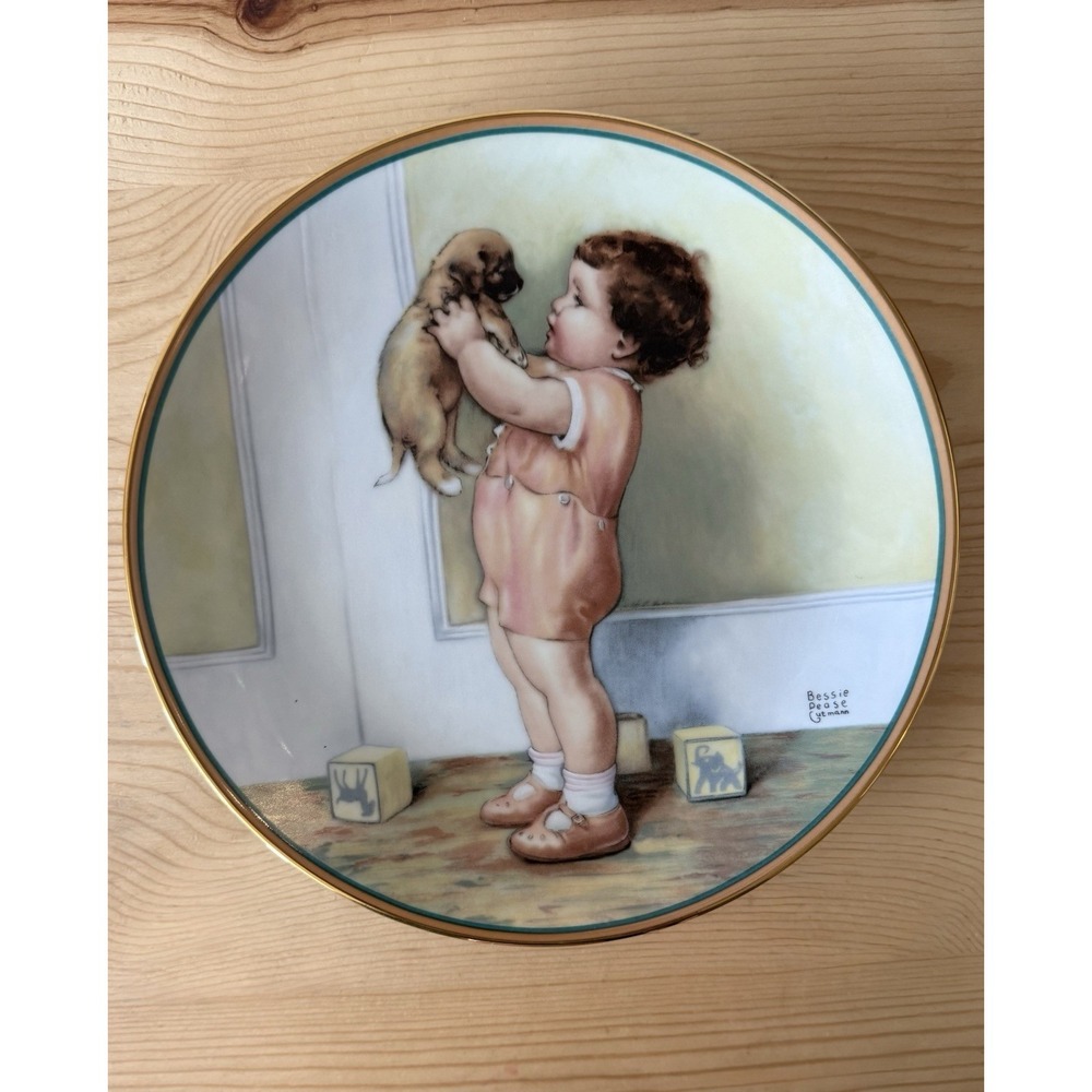 VTG  Porcelain Plate "Child's Best Friend"Bessie P Cutmann, Hamilton Collection